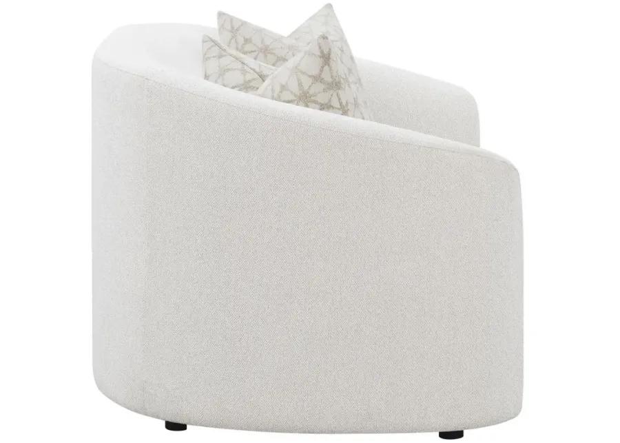 Rainn - Upholstered Tight Back Loveseat - Latte