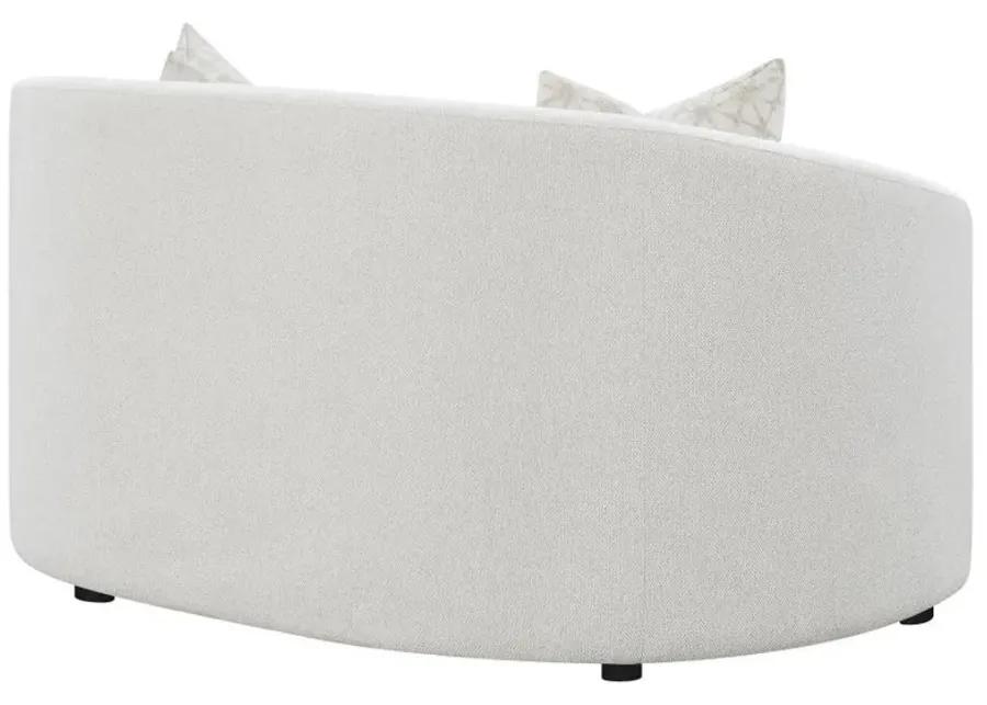 Rainn - Upholstered Tight Back Loveseat - Latte