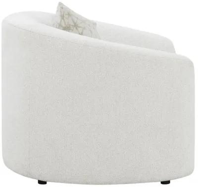 Rainn - Boucle Upholstered Sloped Arm Accent Chair - Latte