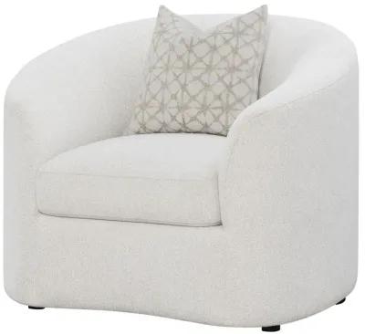 Rainn - Boucle Upholstered Sloped Arm Accent Chair - Latte