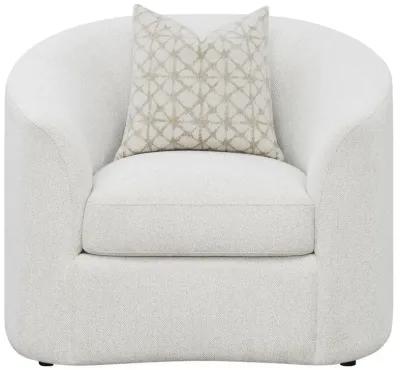 Rainn - Boucle Upholstered Sloped Arm Accent Chair - Latte