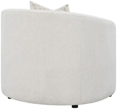 Rainn - Boucle Upholstered Sloped Arm Accent Chair - Latte