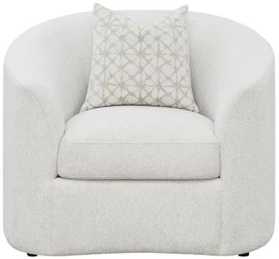 Rainn - Boucle Upholstered Sloped Arm Accent Chair - Latte