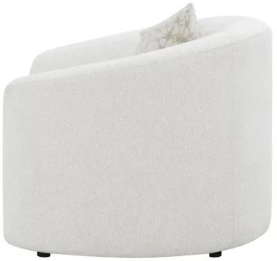 Rainn - Boucle Upholstered Sloped Arm Accent Chair - Latte