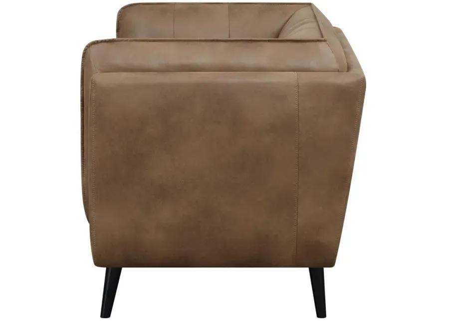 Thatcher - Upholstered Button Tufted Loveseat - Brown