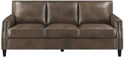 Leaton - Upholstered Recessed Arm Sofa - Brown Sugar