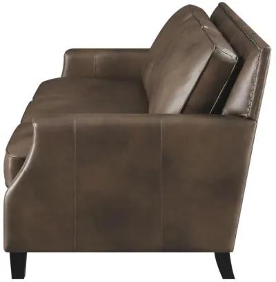 Leaton - Upholstered Recessed Arm Sofa - Brown Sugar