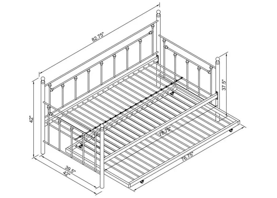 Nocus - Metal Day Bed With Trundle