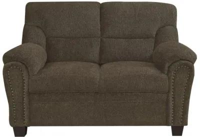 Clemintine - Upholstered Loveseat with Nailhead Trim