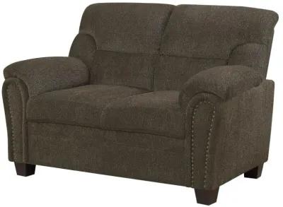 Clemintine - Upholstered Loveseat with Nailhead Trim