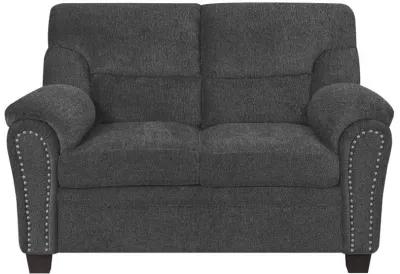 Clemintine - Upholstered Loveseat with Nailhead Trim