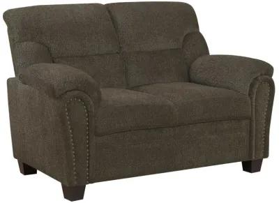 Clemintine - Upholstered Loveseat with Nailhead Trim