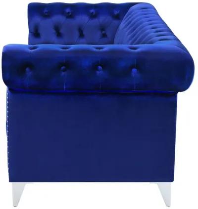 Bleker - Upholstered Tuxedo Arm Tufted Sofa - Blue