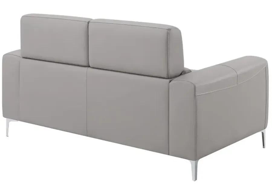 Glenmark - Track Arm Upholstered Loveseat - Taupe