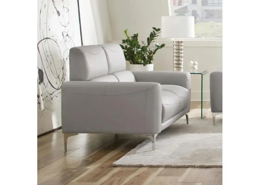 Glenmark - Track Arm Upholstered Loveseat - Taupe