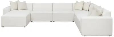 Freddie - Square Upholstered Ottoman - Pearl