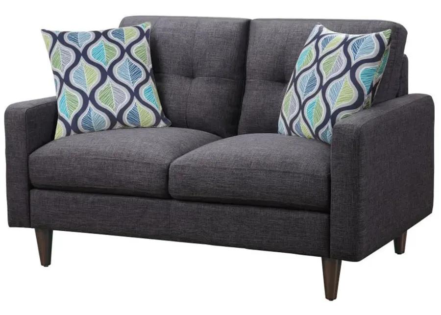 Watsonville - Tufted Back Loveseat - Gray