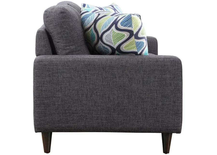 Watsonville - Tufted Back Loveseat - Gray