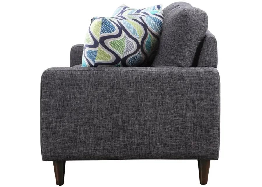 Watsonville - Tufted Back Loveseat - Gray