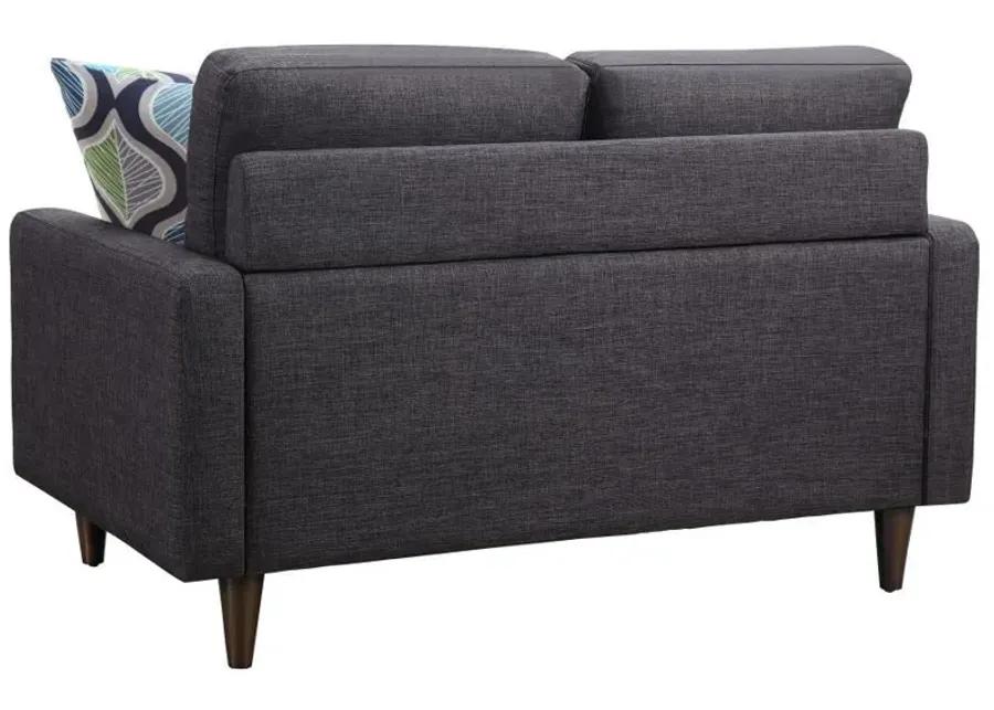 Watsonville - Tufted Back Loveseat - Gray