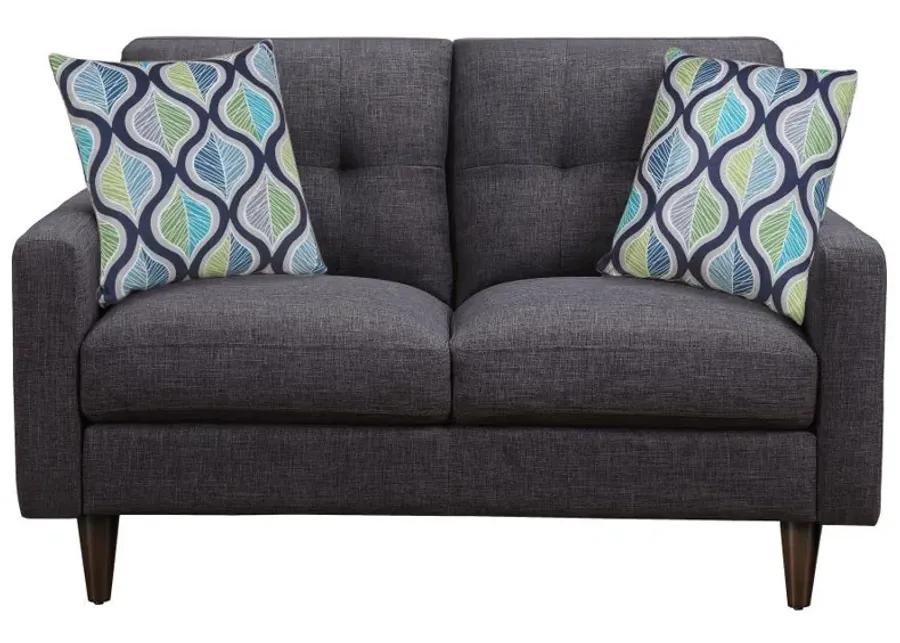 Watsonville - Tufted Back Loveseat - Gray