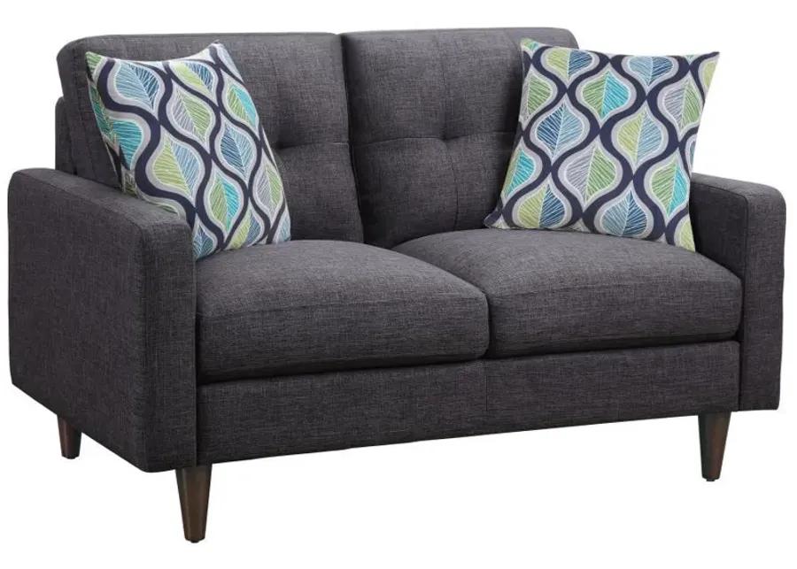 Watsonville - Tufted Back Loveseat - Gray