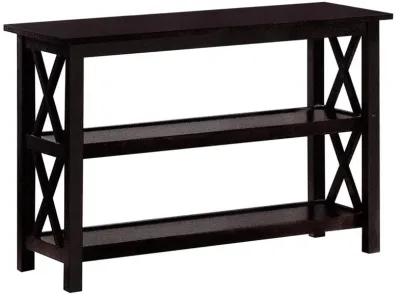 Rachelle - 2-Shelf Wood Entryway Console Table - Deep Merlot