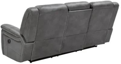 Conrad - Upholstered Padded Arm Motion Sofa - Gray