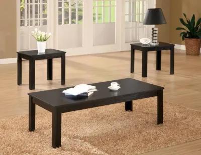 Elias - 3 Piece Engineered Wood Coffee Table Set - Black