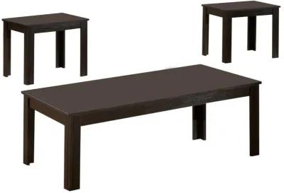 Elias - 3 Piece Engineered Wood Coffee Table Set - Black