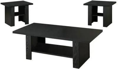 Rodez - 3 Piece Engineered Wood Coffee Table Set - Black Oak