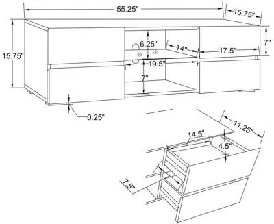 Galvin - 4-Drawer Wood TV Stand - White High Gloss