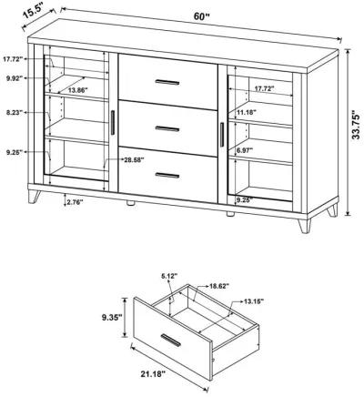 Lewes - 2 Door Engineered Wood TV Stand - Cappuccino