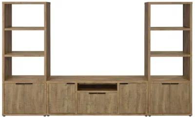 Tabby - 3-Shelf Engineered Wood Media Tower - Mango