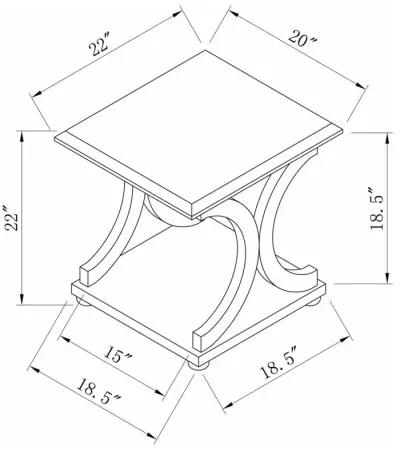 Shelly - Rectangular Engineered Wood Side End Table - Cappuccino