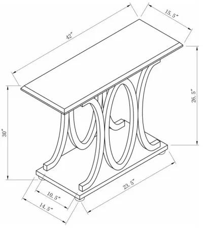 Shelly - Engineered Wood Entryway Console Table - Cappuccino