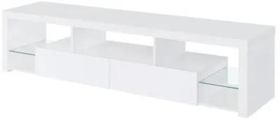 Jude - 2-Drawer Engineered Wood TV Stand - High Gloss White