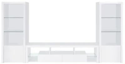 Jude - 2-Drawer Engineered Wood TV Stand - High Gloss White