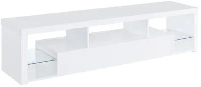 Jude - 2-Drawer Engineered Wood TV Stand - High Gloss White