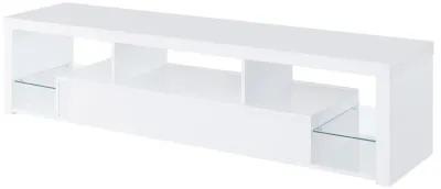 Jude - 2-Drawer Engineered Wood TV Stand - High Gloss White