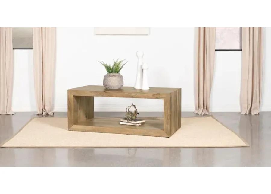 Benton - Rectangular Solid Wood Coffee Table - Natural