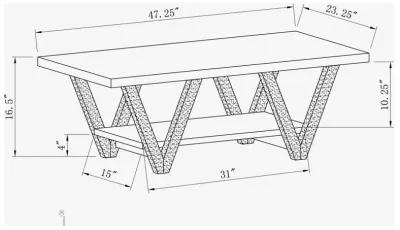 Stevens - Engineered Wood Coffee Table Antique - Gray And Black
