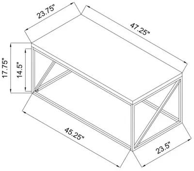 Birdie - Rectangular Engineered Wood Coffee Table - Sonoma Gray