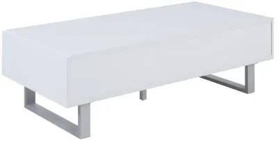 Atchison - 2-Drawer Rectangular Coffee Table - White High Gloss