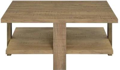 Dawn - Square Engineered Wood Coffee Table - Mango Brown