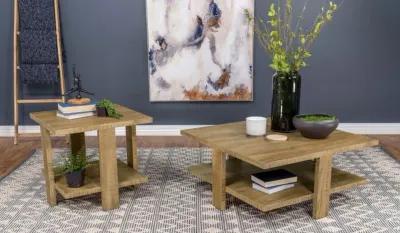 Dawn - Square Engineered Wood Coffee Table - Mango Brown