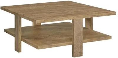 Dawn - Square Engineered Wood Coffee Table - Mango Brown