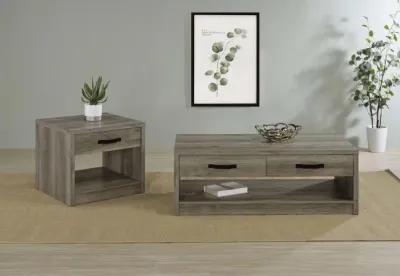 Felix - 2-Drawer Engineered Wood Coffee Table - Gray Driftwood