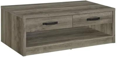 Felix - 2-Drawer Engineered Wood Coffee Table - Gray Driftwood