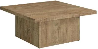 Devar - Square Engineered Wood Coffee Table - Mango Brown